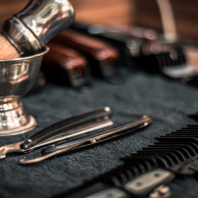 sterilized, clean tools lie on a towel